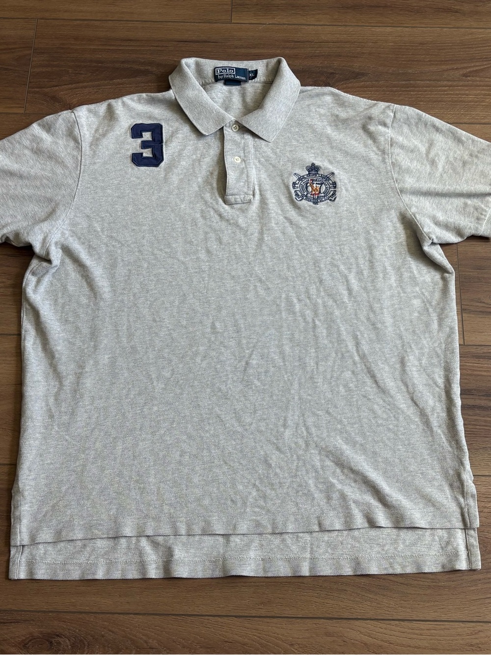 Vintage Polo Ralph Lauren Polo Shirt Bleeker Patch No 3 Cotton Equestrian XL